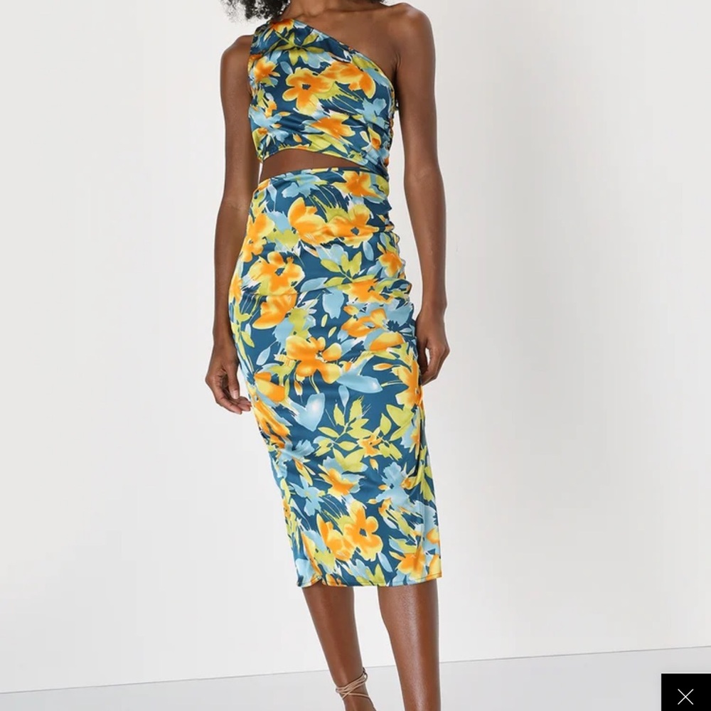 Floral One-Shoulder Dress